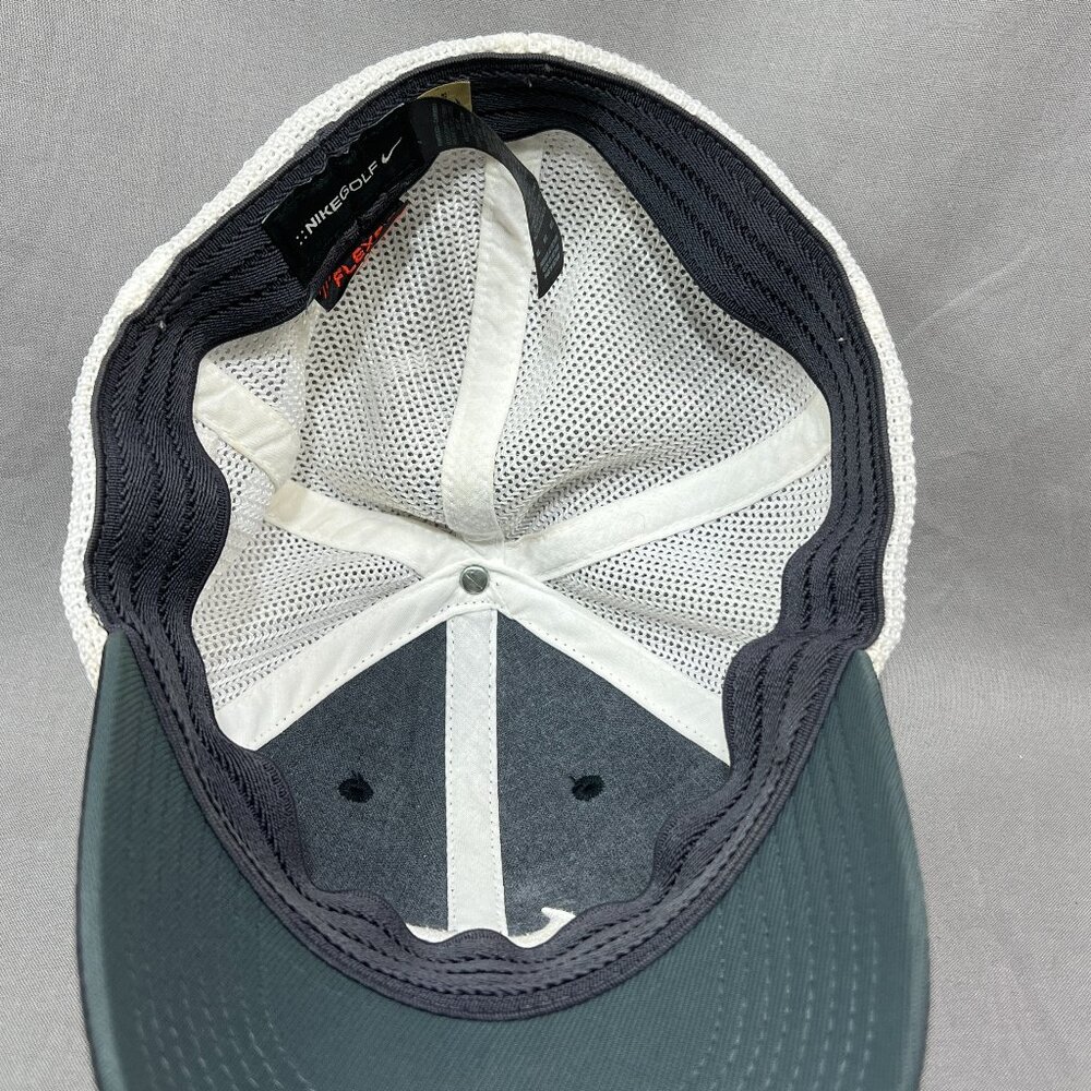 Nike Golf One VR Swoosh Flexfit M/L Hat Cap Black Trucker Mesh Running Dad Mens - Picture 15 of 15